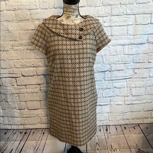 Bebop & Wally Dress Retro Look 100% Wool Pockets Vintage Inspired Size Medium